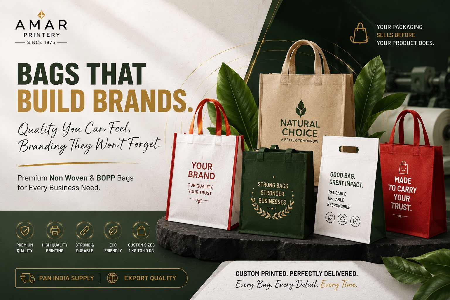 Amar Printery - Bags That Build Brands. Premium Non Woven and BOPP Bags Showcase.